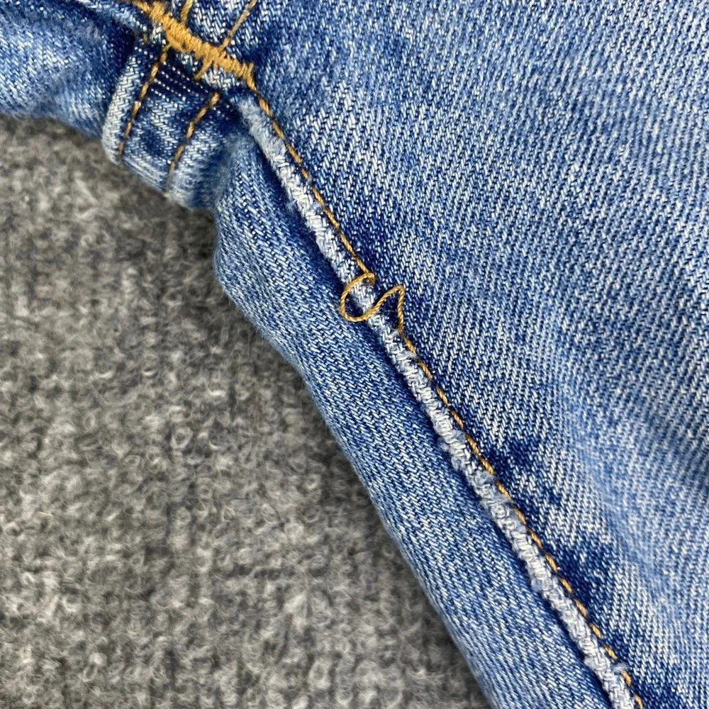Levis Premium 514 Straight Fit Light Wash Blue Denim Jeans Mens 36x32